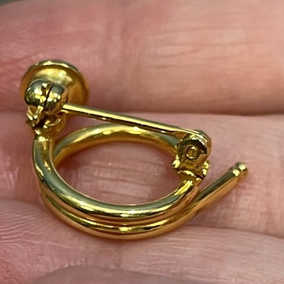 Vintage Unbranded Gold French Horn Instrument Brooch Pin - Picture 7 of 12